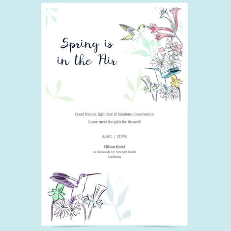 Spring Social Invite